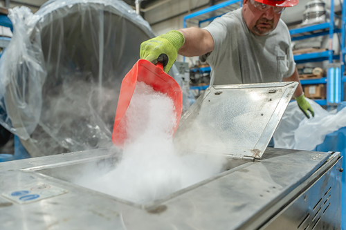 Dry ice cleaning solutions